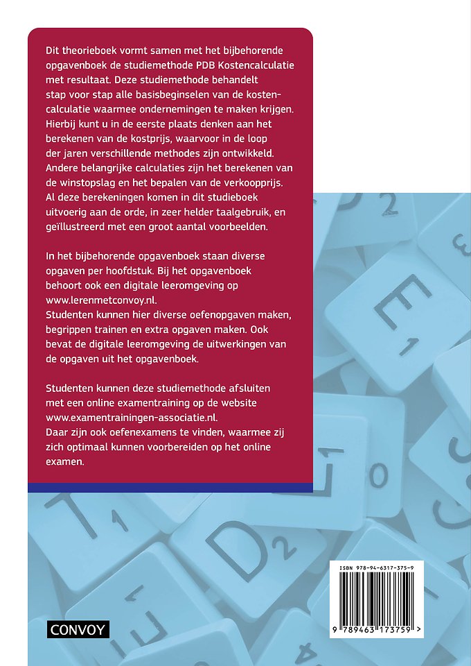 PDB Kostencalculatie - Theorieboek