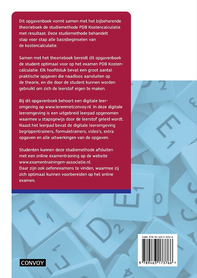 PDB Kostencalculatie - Opgavenboek