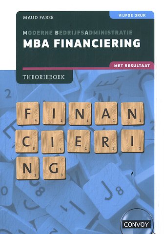 MBA Financiering met resultaat Theorieboek