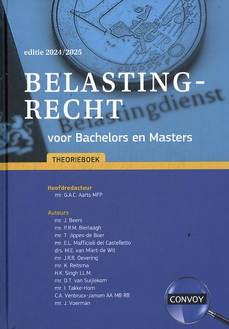 Belastingrecht voor Bachelors en Masters Theorieboek 2024-2025