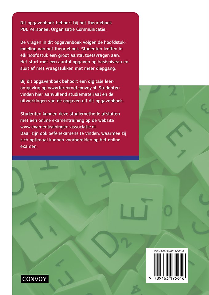 PDL Personeel Organisatie Communicatie 2026/2027 Opgavenboek