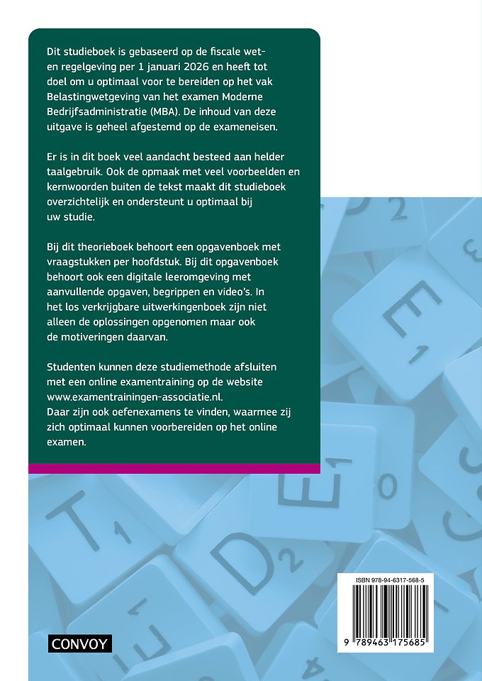 MBA Belastingwetgeving 2025/2026 Theorieboek