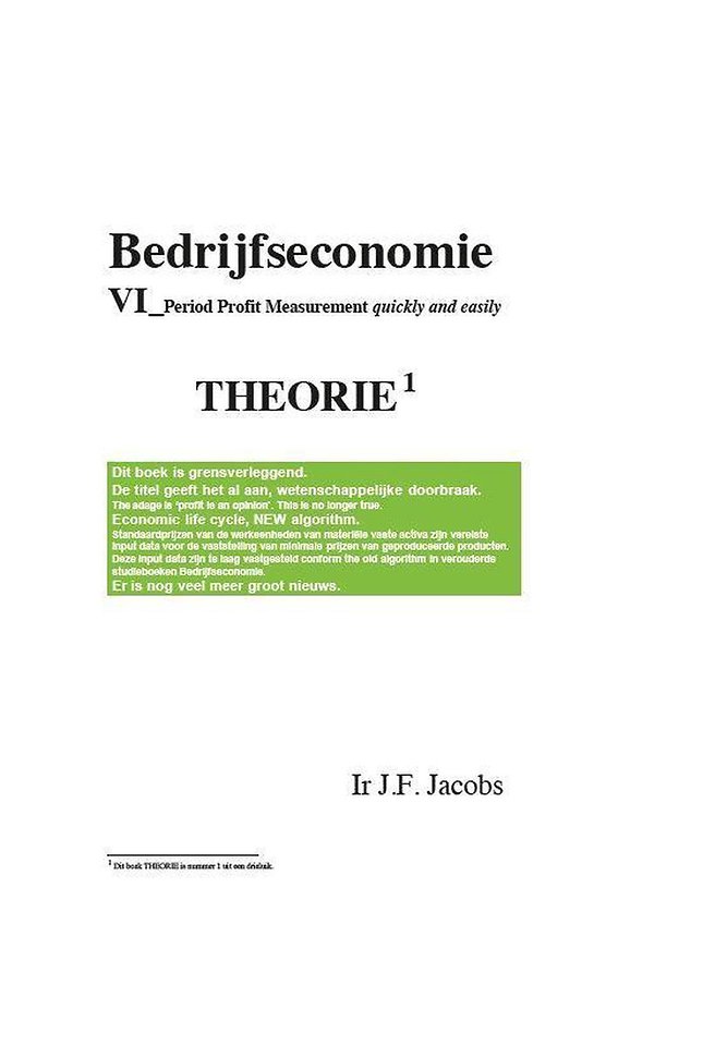 Bedrijfseconomie VI - Grensverleggend Bedrijfseconomie VI - Grensverleggend