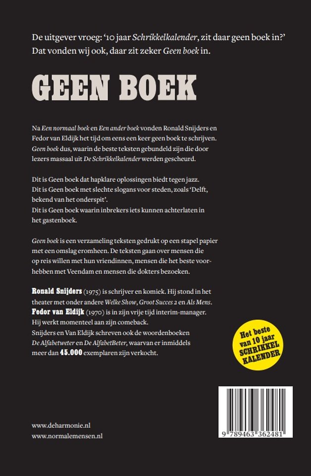 Geen boek