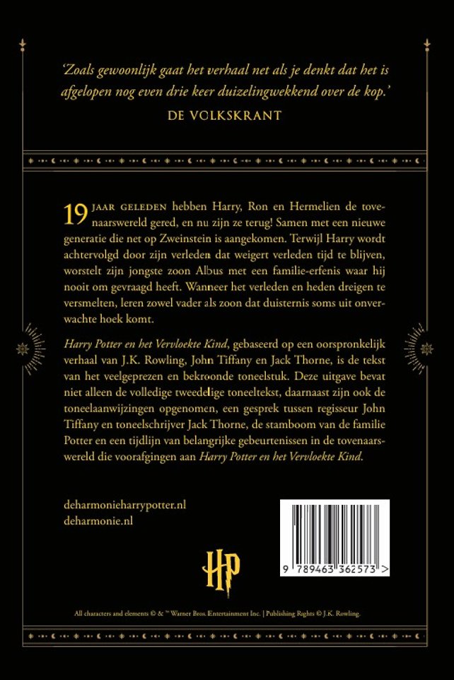 Harry Potter en het Vervloekte Kind Deel een en twee