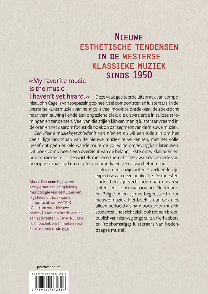 Een kleine muziekgeschiedenis van hier en nu