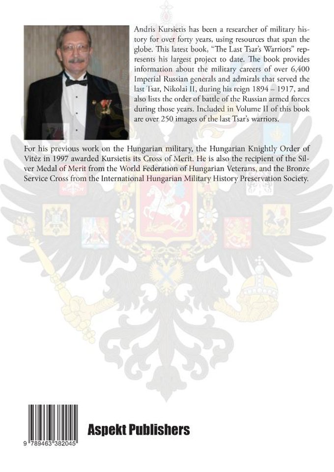 The last Tsar’ warriors Volume II: P – Z; Illustrations; Order of battle