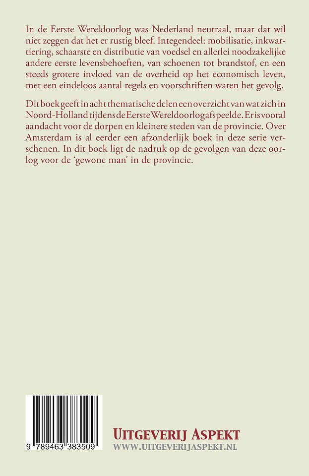 Noord-Holland en de Eerste Wereldoorlog