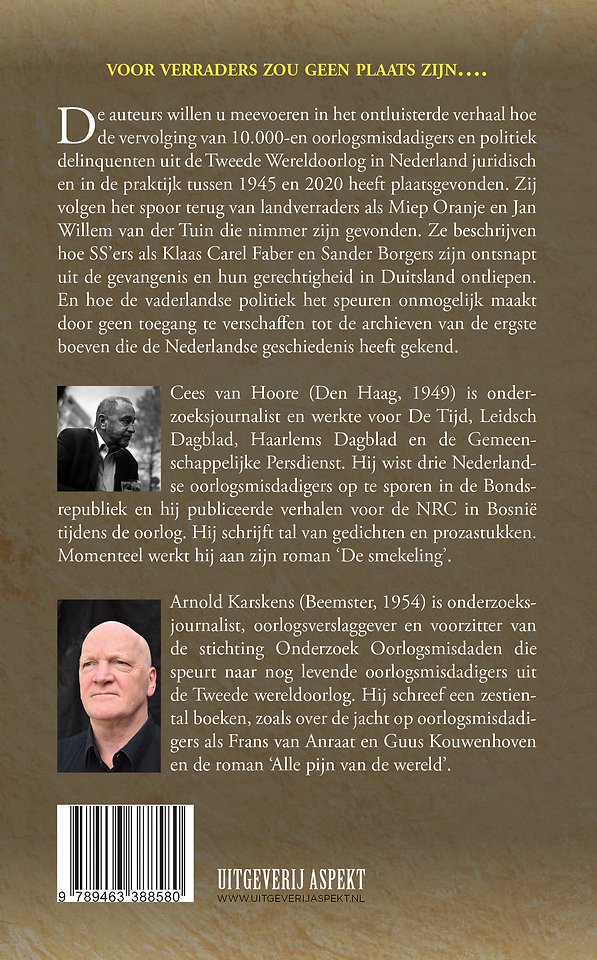 Voor verraders zou geen plaats zijn...