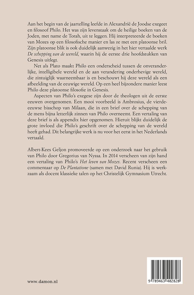 Philo van Alexandrië, De schepping van de wereld