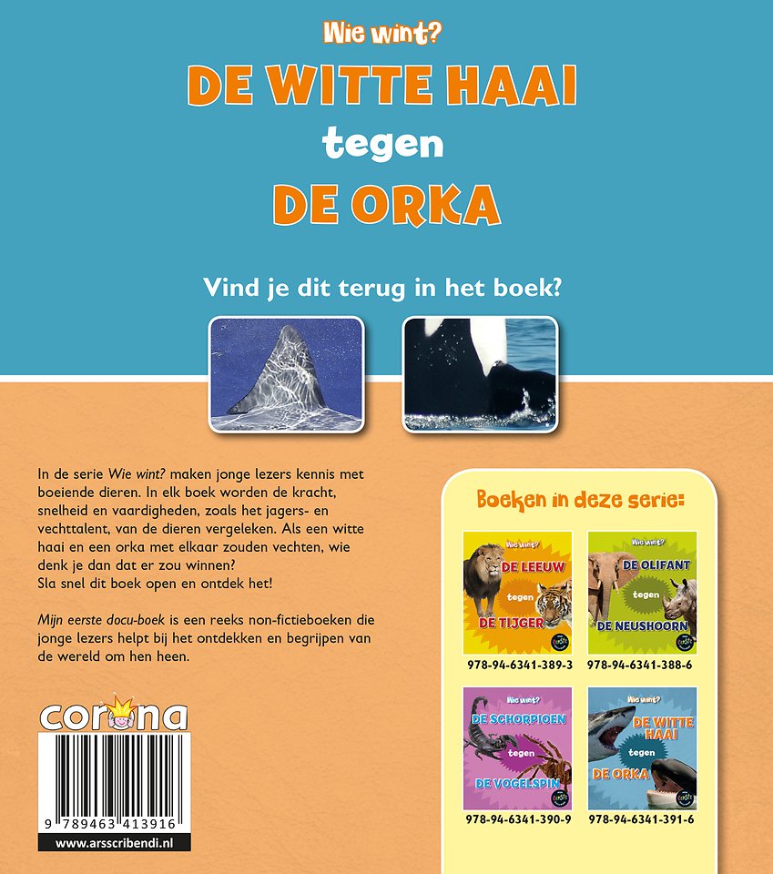 De witte haai tegen de orka