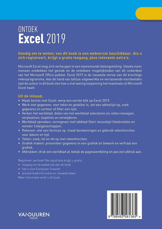 Ontdek Excel 2019
