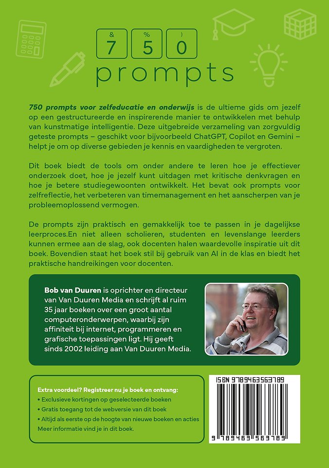 750 prompts voor zelfeducatie en onderwijs