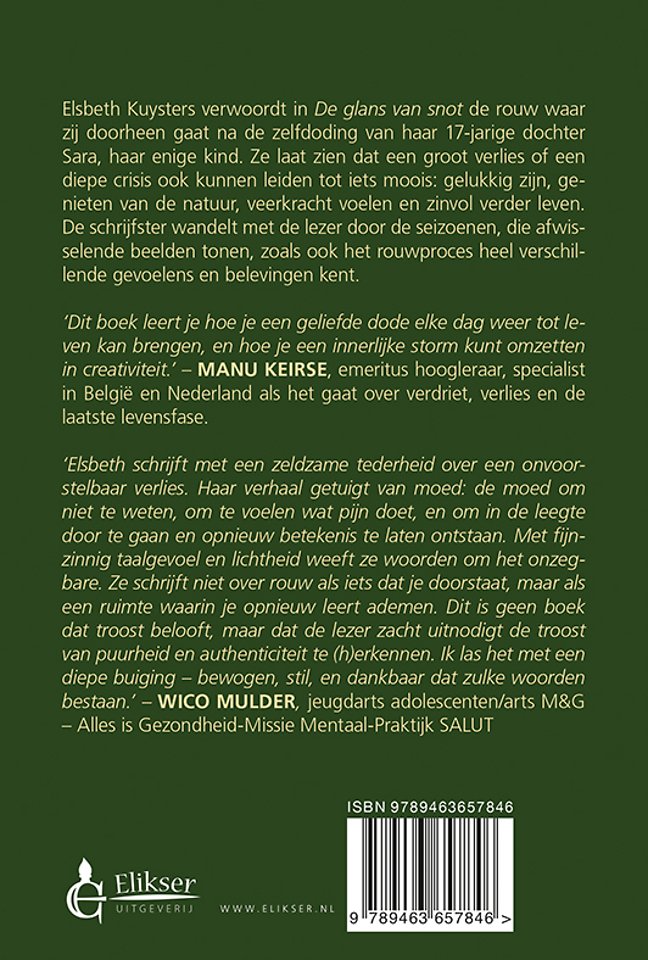 De glans van snot