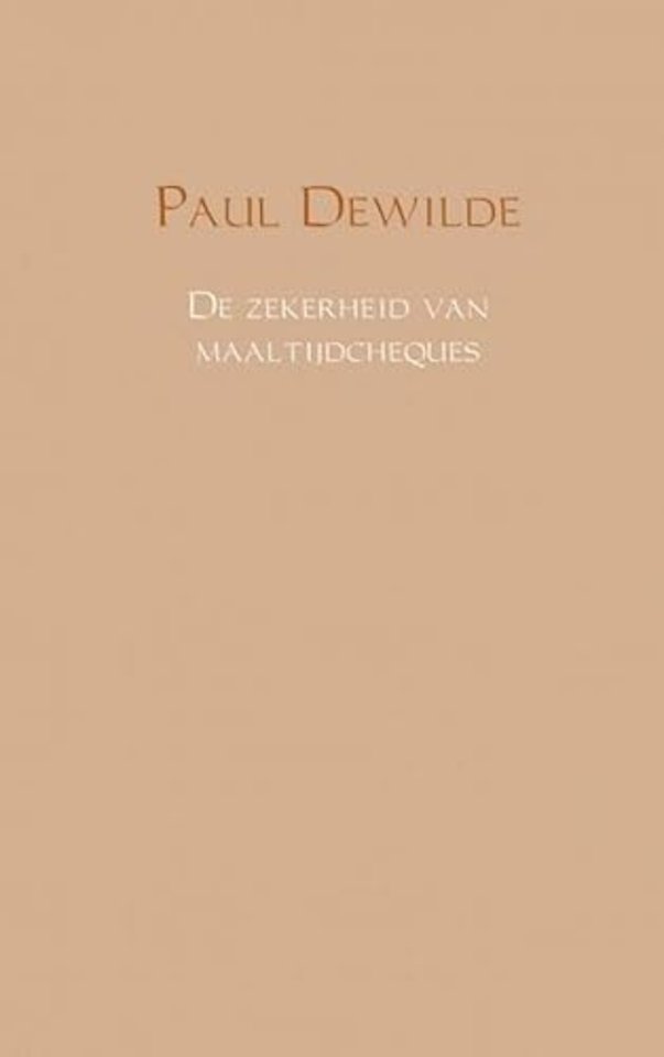 De zekerheid van maaltijdcheques