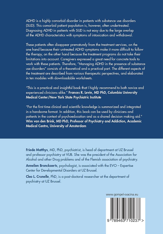 Managing ADHD in the presence of substance use disorders
