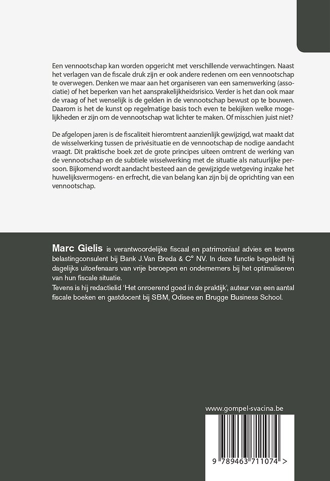 Werking en fiscale optimalisatie van de vennootschap
