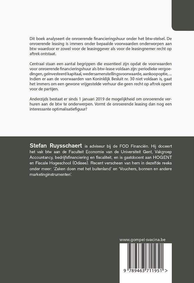 Onroerende leasing onder btw-stelsel