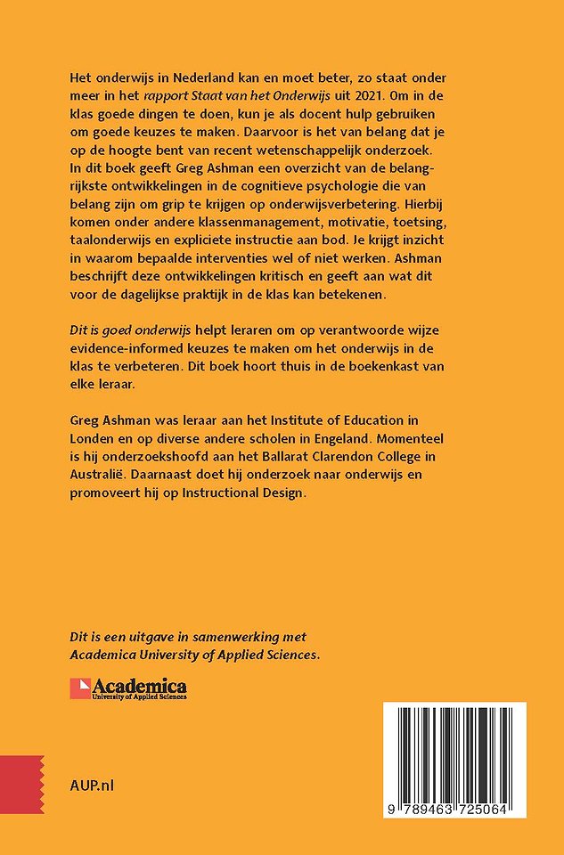 Dit is goed onderwijs