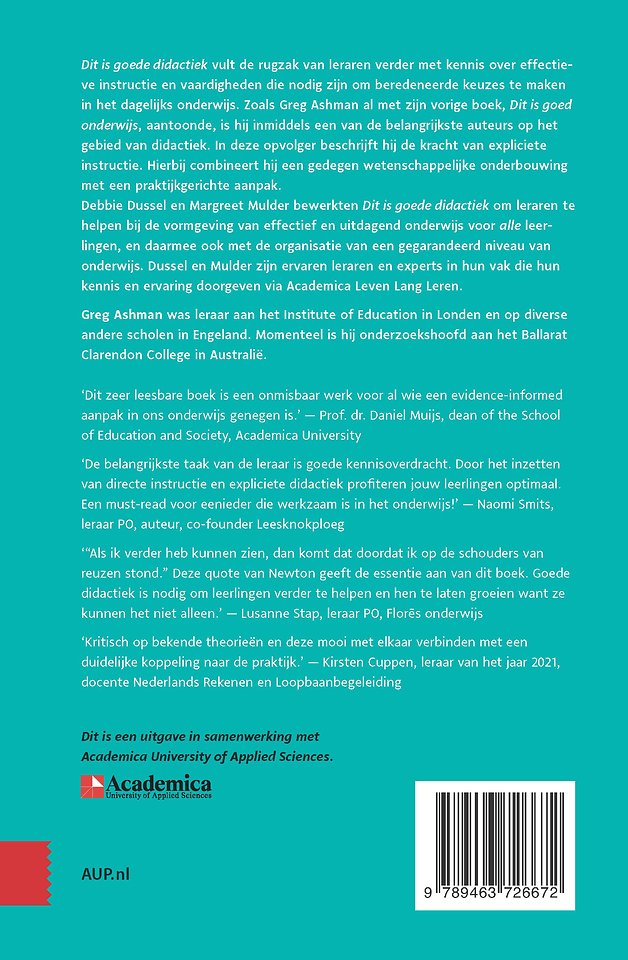 Dit is goede didactiek