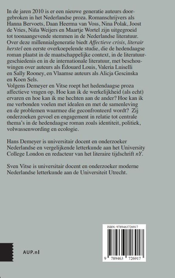 Affectieve crisis, literair herstel