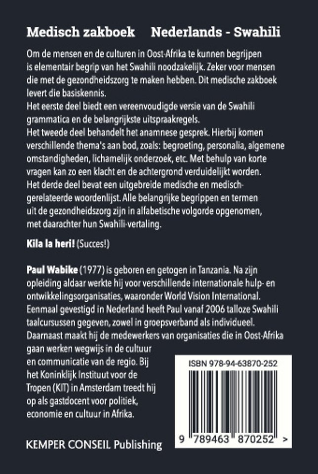 Medisch zakboek Nederlands - Swahili