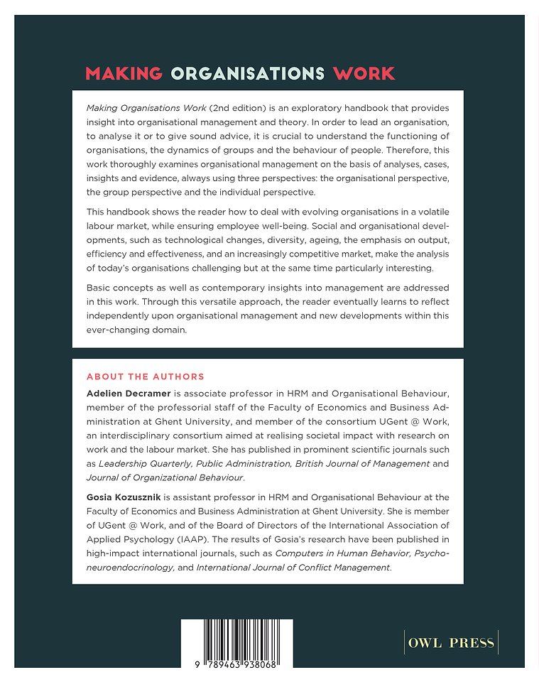 Making Organisations Work