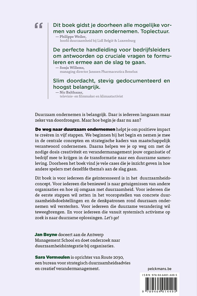 De weg naar duurzaam ondernemen