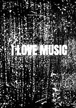 Notenschrift- Notenbalken- I love music (A5) Allets comfort