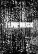 Notenschrift- Notenbalken- I love music (A5) Allets comfort