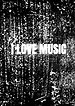 Notenschrift- Notenbalken- I love music (A5) Allets comfort