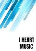 Notenschrift- Notenbalken- I Heart music (A5) Allets comfort