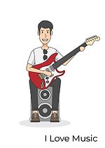 Gitaarakkoorden- Gitaartabs Notenschrift- Bladmuziek (A4) Man Guitar- Allets Comfort