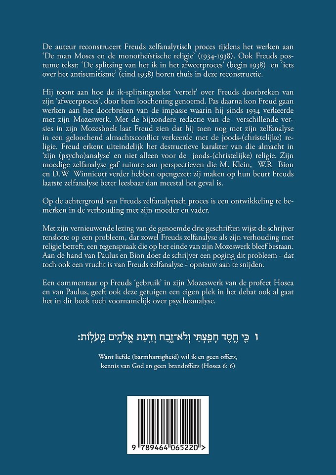 Freuds laatste zelfanalyse (1934-1938)