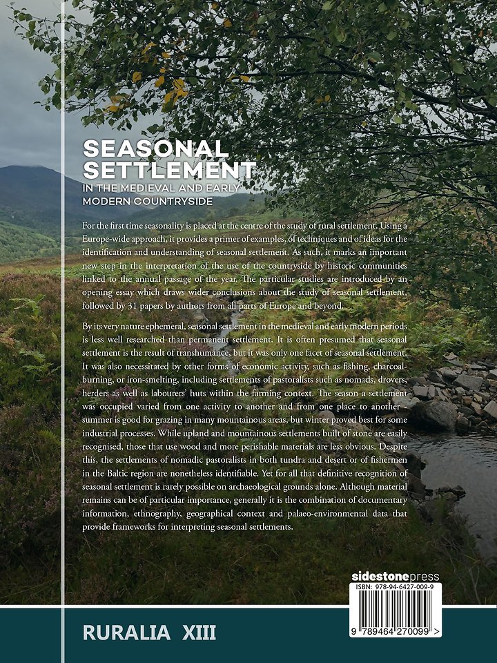 Seasonal Settlement in the Medieval and Early Modern Countryside