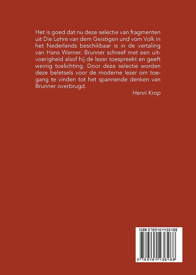 De leer van de geestelijke denkers en van het volk