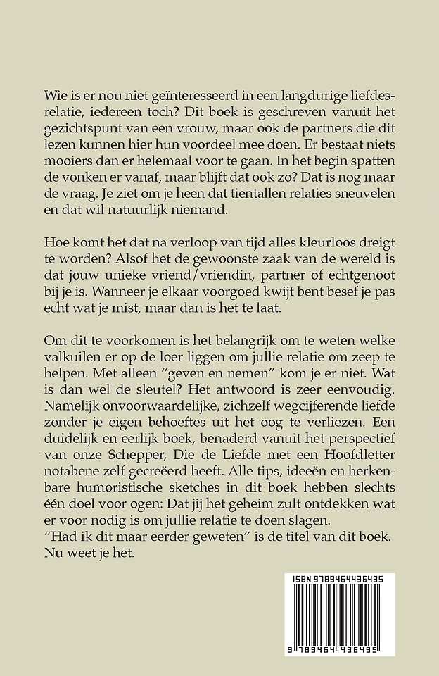 Had ik dit maar eerder geweten