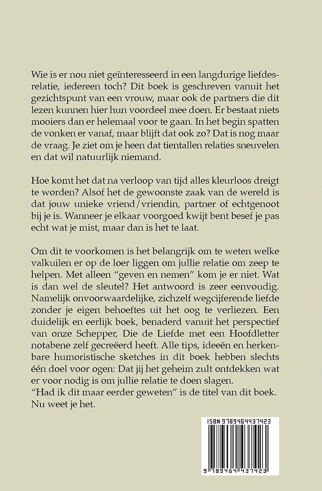 Had ik dit maar eerder geweten