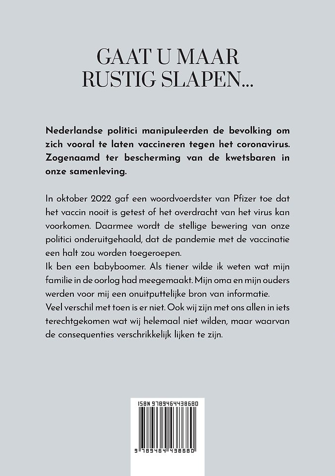 Gaat u maar rustig slapen...