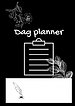 Dag planner A4 zwart/wit