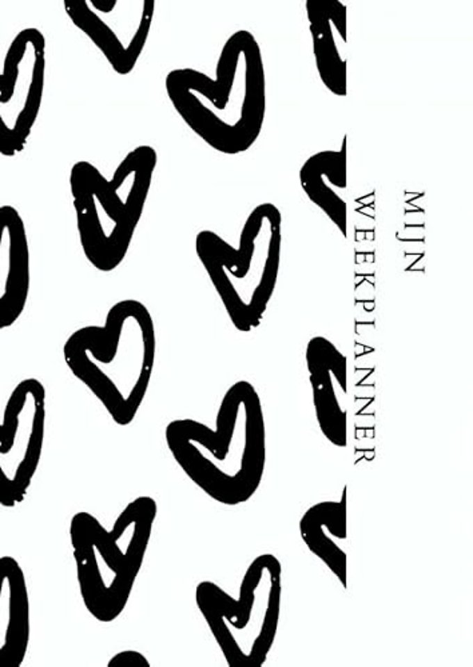 To Do weekplanner hart zwart/wit A4 ongedateerd.