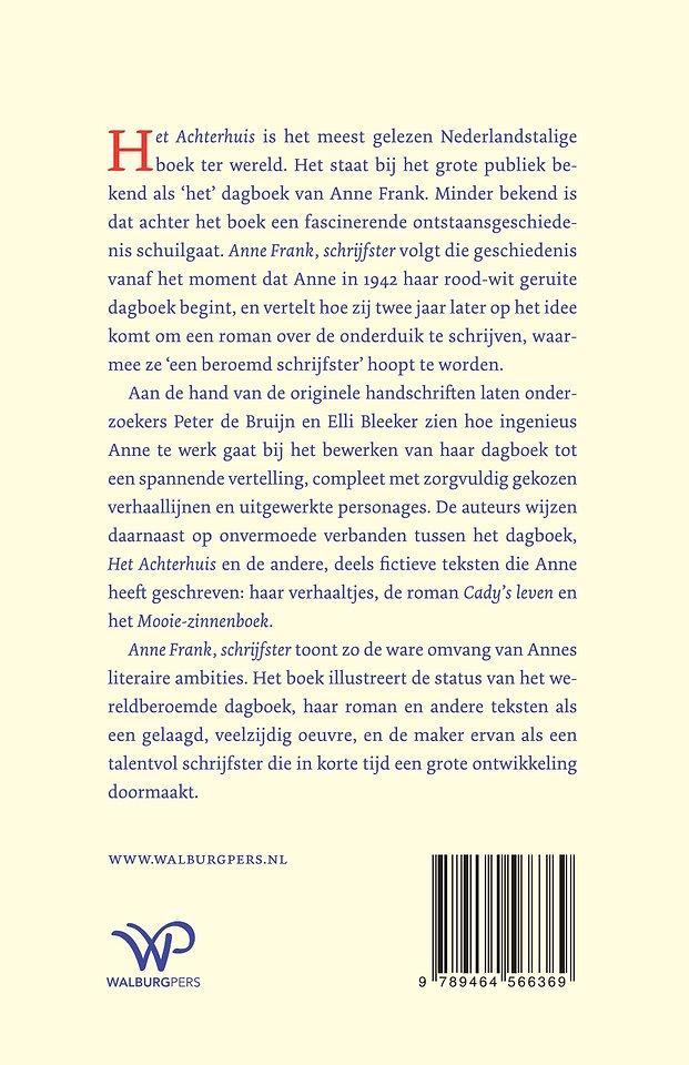 Anne Frank, schrijfster