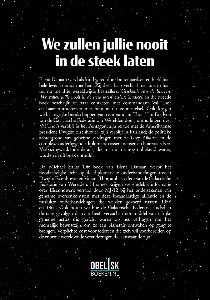 We zullen jullie nooit in de steek laten