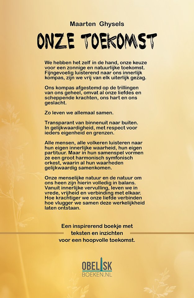 Onze toekomst