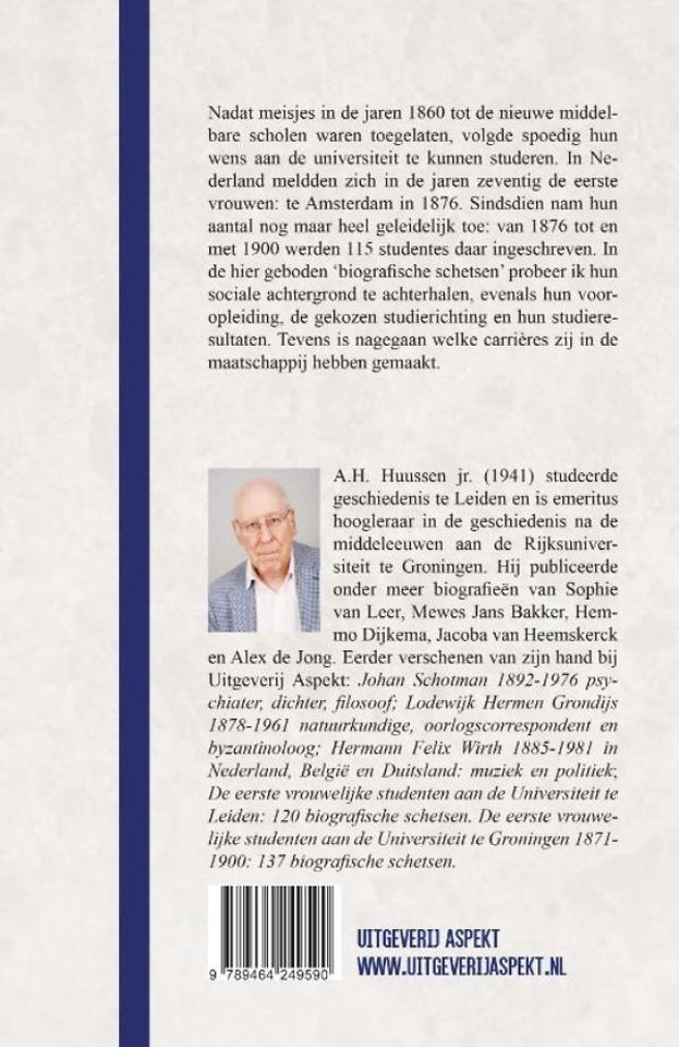 De eerste vrouwelijke studenten aan de universiteit van Amsterdam 1876 - 1900
