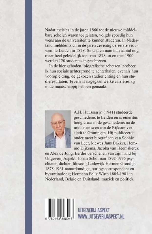 De eerste vrouwelijke studenten aan de universiteit te Leiden 1878-1900