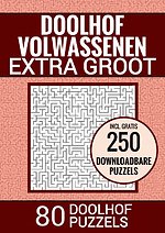 Boek Cadeau - Puzzelboek voor Ouderen, Slechtzienden, Senioren, Oma, Opa - Doolhof voor Volwassenen - Extra Groot, Type XL/XXL