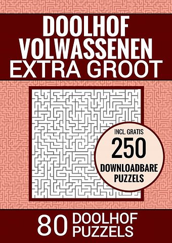 Boek Cadeau - Puzzelboek voor Ouderen, Slechtzienden, Senioren, Oma, Opa - Doolhof voor Volwassenen - Extra Groot, Type XL/XXL