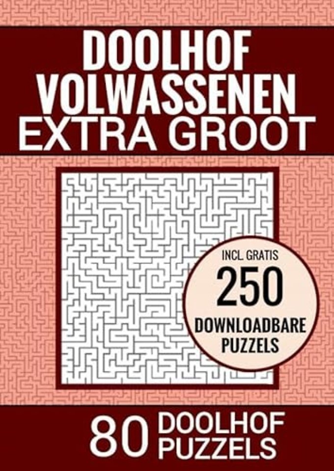 Boek Cadeau - Puzzelboek voor Ouderen, Slechtzienden, Senioren, Oma, Opa - Doolhof voor Volwassenen - Extra Groot, Type XL/XXL