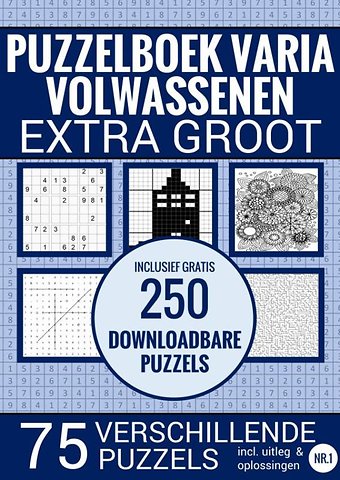 Puzzelboek Varia voor Ouderen, Slechtzienden, Senioren, Opa en Oma - Extra Groot, Type XL/XXL